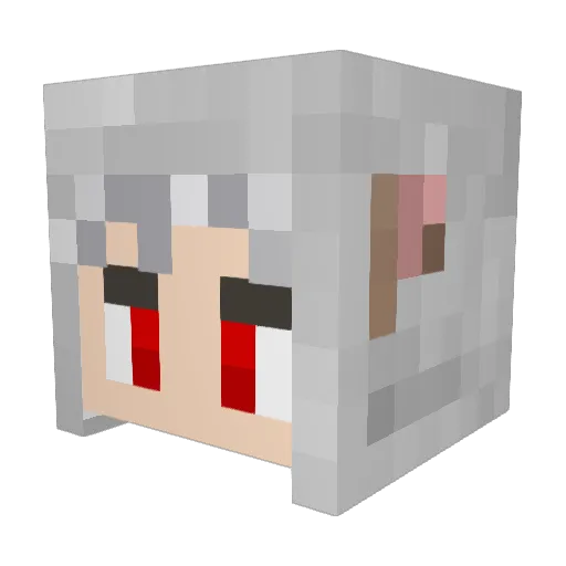 ABTB206 Minecraft avatar head, 3D render