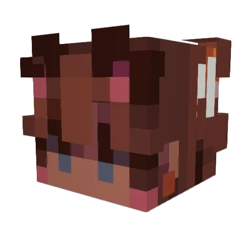 ABU85 Minecraft avatar head, 3D render