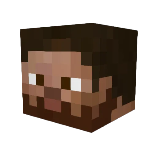 ABUEN Minecraft avatar head, 3D render