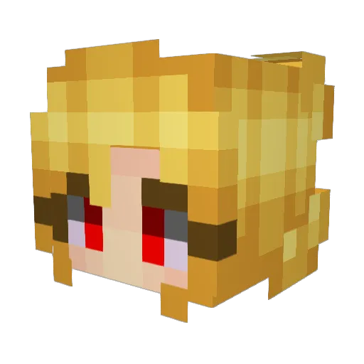 ABU_KUMA Minecraft avatar head, 3D render