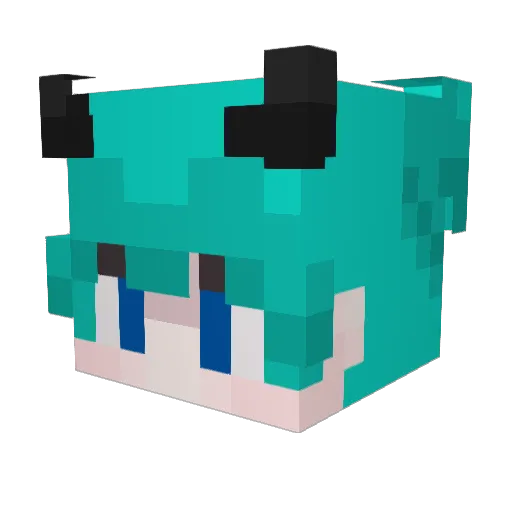 ABYYxMobyy Minecraft avatar head, 3D render