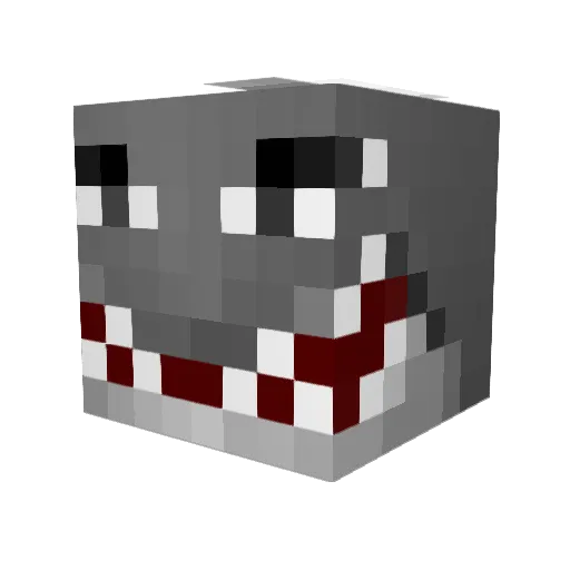 AB_510 Minecraft avatar head, 3D render