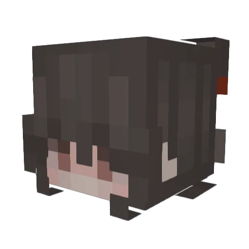 AB_I Minecraft avatar head, 3D render