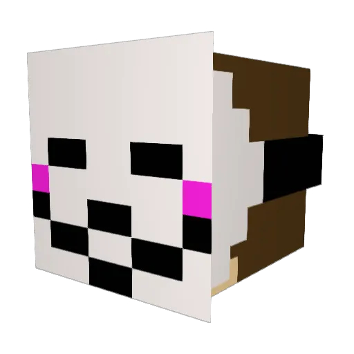 AB_ZA Minecraft avatar head, 3D render
