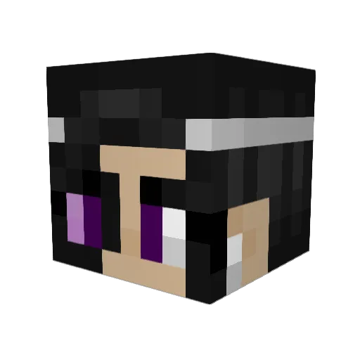 ABadAndroid Minecraft avatar head, 3D render