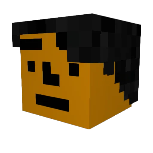 ABadReference Minecraft avatar head, 3D render