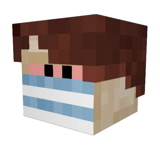 ABlanky Minecraft avatar head, 3D render