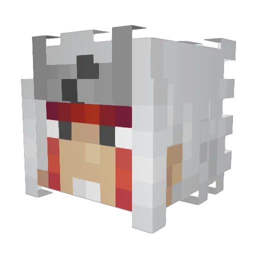 ABurk Minecraft avatar head, 3D render
