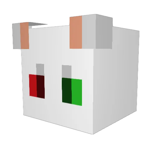 ABzoo Minecraft avatar head, 3D render