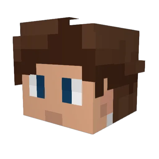 AC3_P1G Minecraft avatar head, 3D render