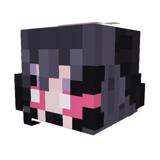 AC717 Minecraft avatar head, 3D render