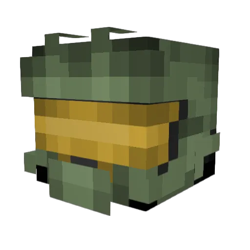 AC77 Minecraft avatar head, 3D render