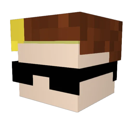 ACANOBBIO Minecraft avatar head, 3D render