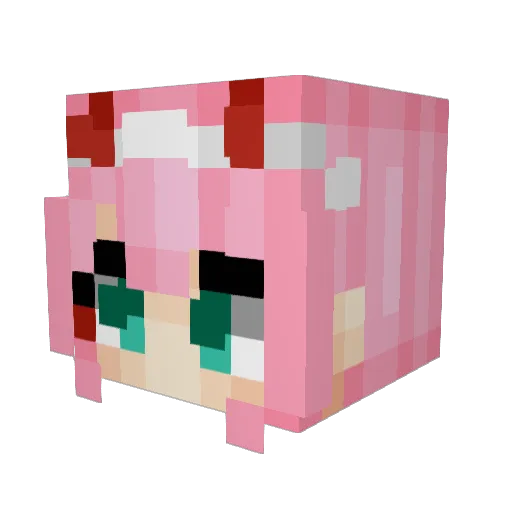 ACAtyan Minecraft avatar head, 3D render