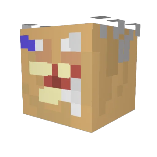 ACCPvP Minecraft avatar head, 3D render