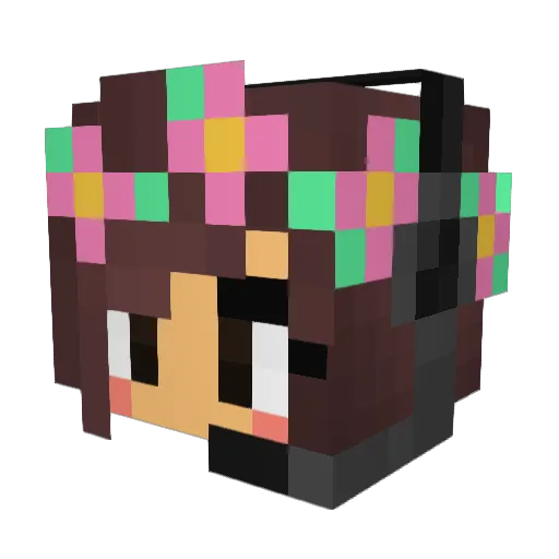 ACCupcakes Minecraft avatar head, 3D render