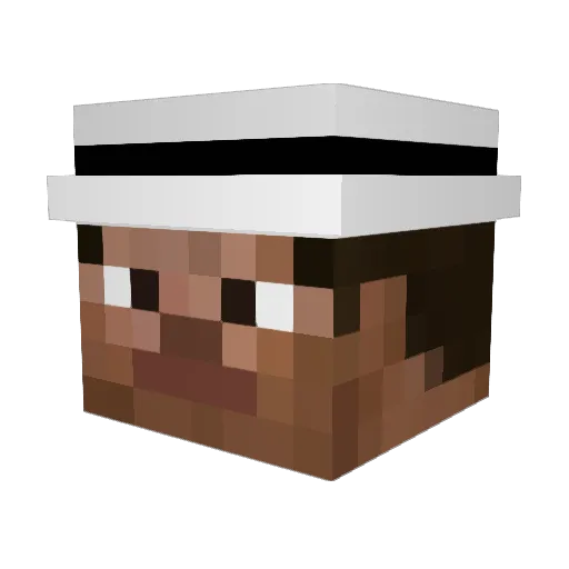 ACDC010 Minecraft avatar head, 3D render