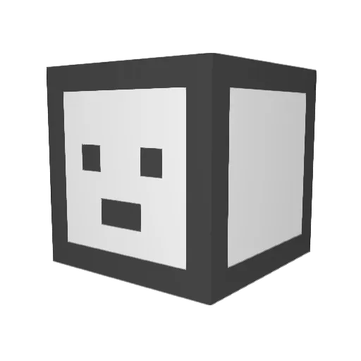 ACDC1342 Minecraft avatar head, 3D render