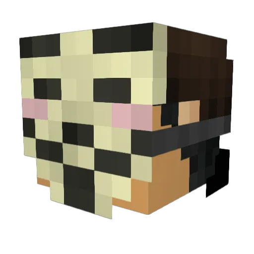 ACDCAlbin Minecraft avatar head, 3D render