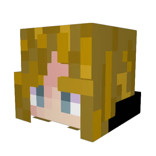 ACE2J Minecraft avatar head, 3D render