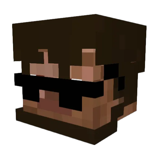 ACENYQA Minecraft avatar head, 3D render