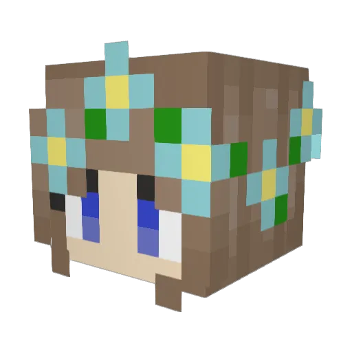 ACESGirl4 Minecraft avatar head, 3D render