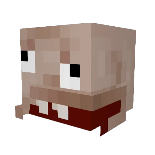 ACEXFPS Minecraft avatar head, 3D render