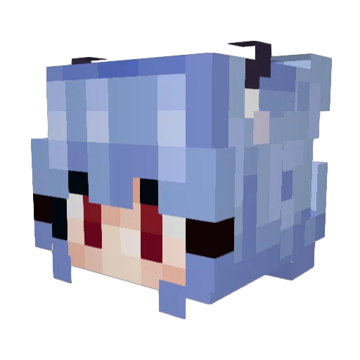 ACEYUM Minecraft avatar head, 3D render