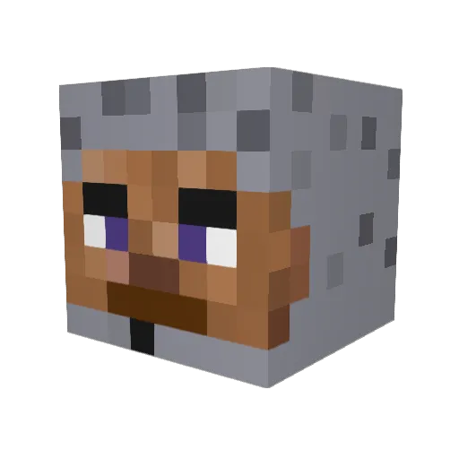ACEZVII Minecraft avatar head, 3D render