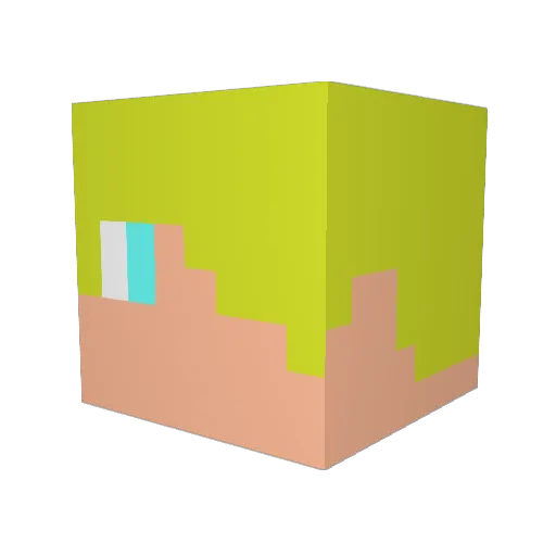 ACE_200 Minecraft avatar head, 3D render