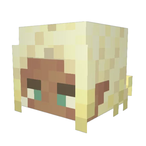 ACE_555_777 Minecraft avatar head, 3D render