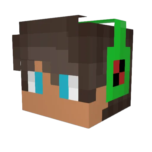 ACEvinixD Minecraft avatar head, 3D render