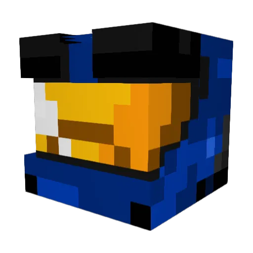 ACExCaboose Minecraft avatar head, 3D render