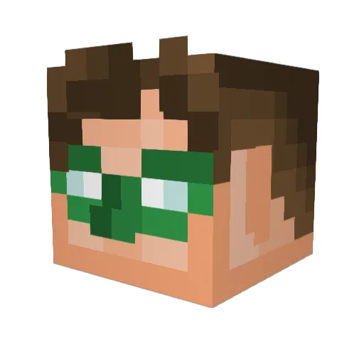 ACFreeze Minecraft avatar head, 3D render