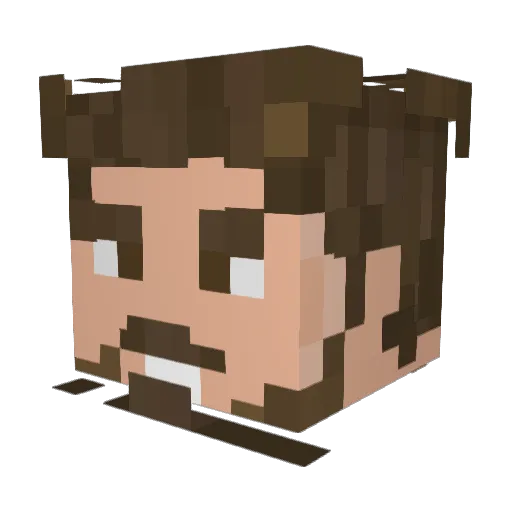 ACHURYx Minecraft avatar head, 3D render