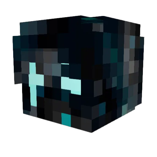 ACN007 Minecraft avatar head, 3D render