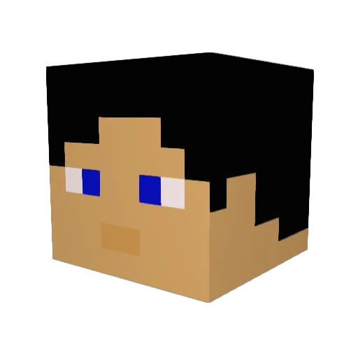 ACORK Minecraft avatar head, 3D render