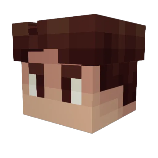 ACORT Minecraft avatar head, 3D render
