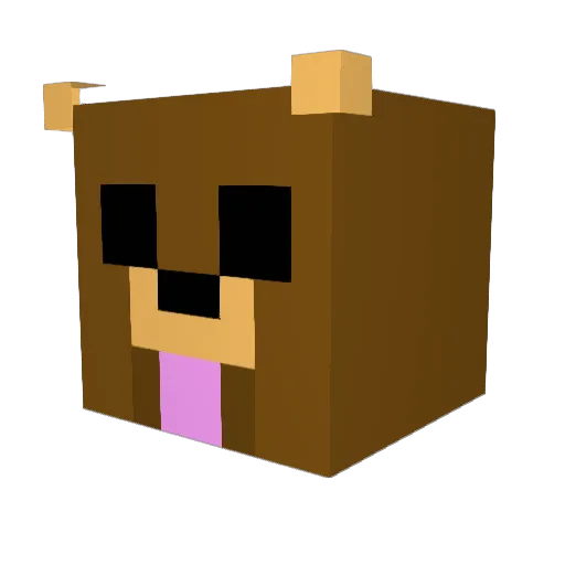 ACR20 Minecraft avatar head, 3D render