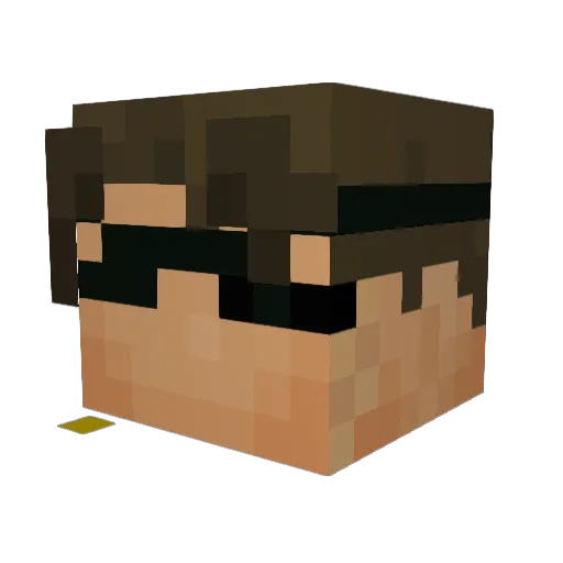 ACRROCKX Minecraft avatar head, 3D render