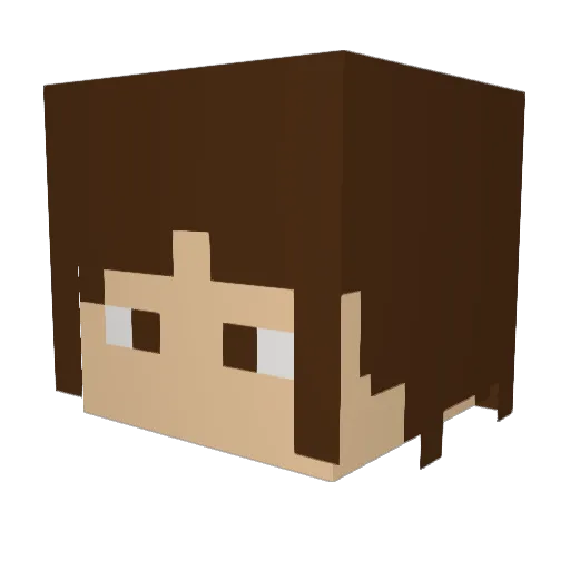 ACSULL Minecraft avatar head, 3D render
