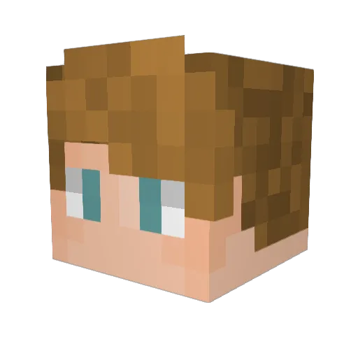ACS_Assist Minecraft avatar head, 3D render