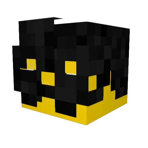 ACTIVE_HAND Minecraft avatar head, 3D render