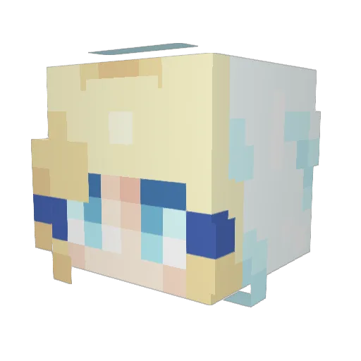 ACTZ1 Minecraft avatar head, 3D render