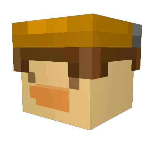 AC_130Wraith Minecraft avatar head, 3D render