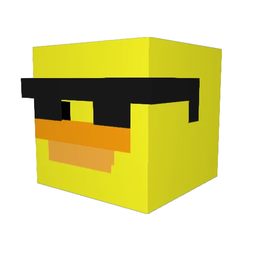 AC_Ducky Minecraft avatar head, 3D render