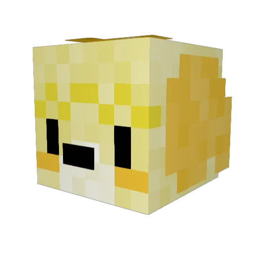 AC_Isabelle_ Minecraft avatar head, 3D render