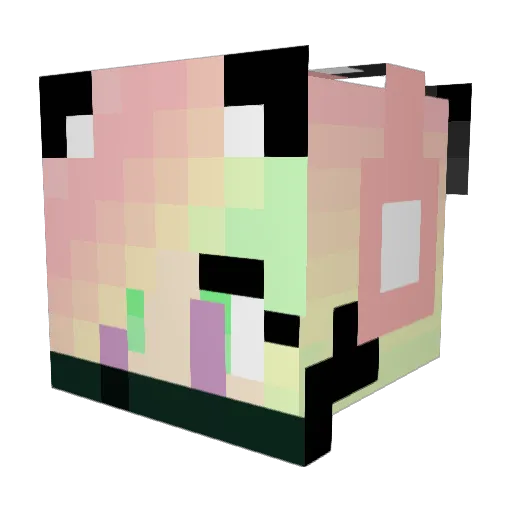 AC_Kitten_Queen Minecraft avatar head, 3D render