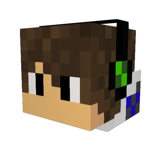 AC_NONE Minecraft avatar head, 3D render