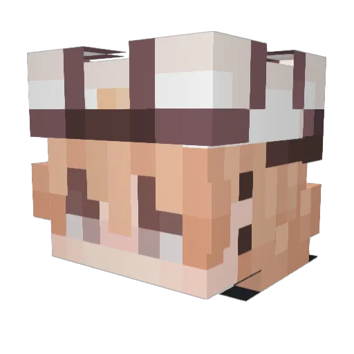 ACacha Minecraft avatar head, 3D render